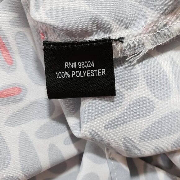 Jennifer & Grace White Gray Coral Geometric Sleeveless Blouse Size Medium - Picture 6 of 9